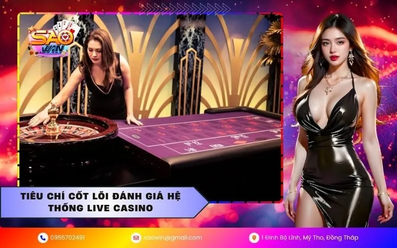 Tiêu chí cốt lõi đánh giá hệ thống live casino